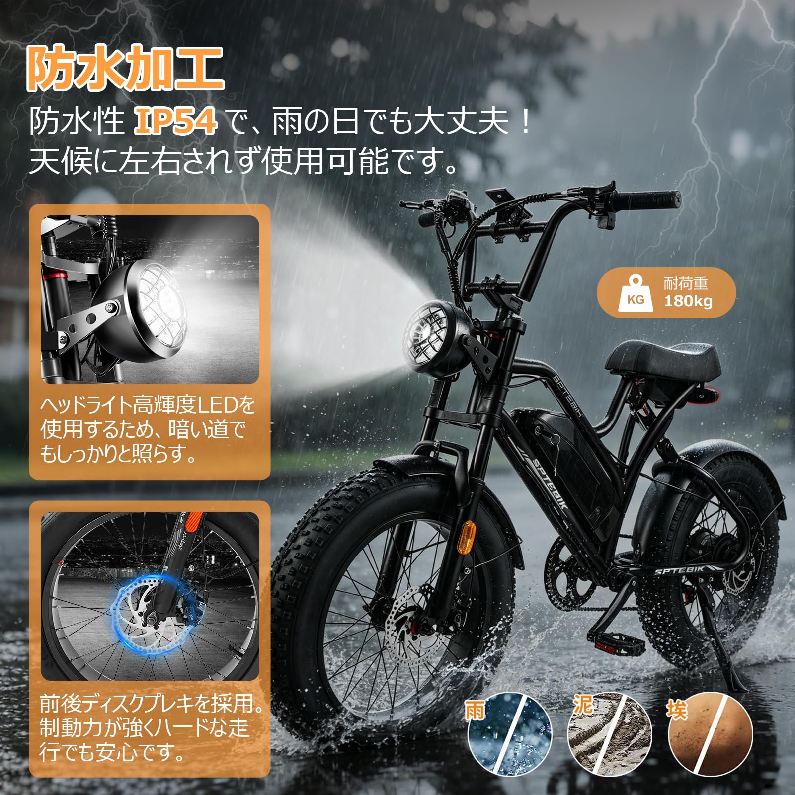 Amazon.co.jp: 自転車 レトロ調 20インチ 極太タイヤ ファットバイク